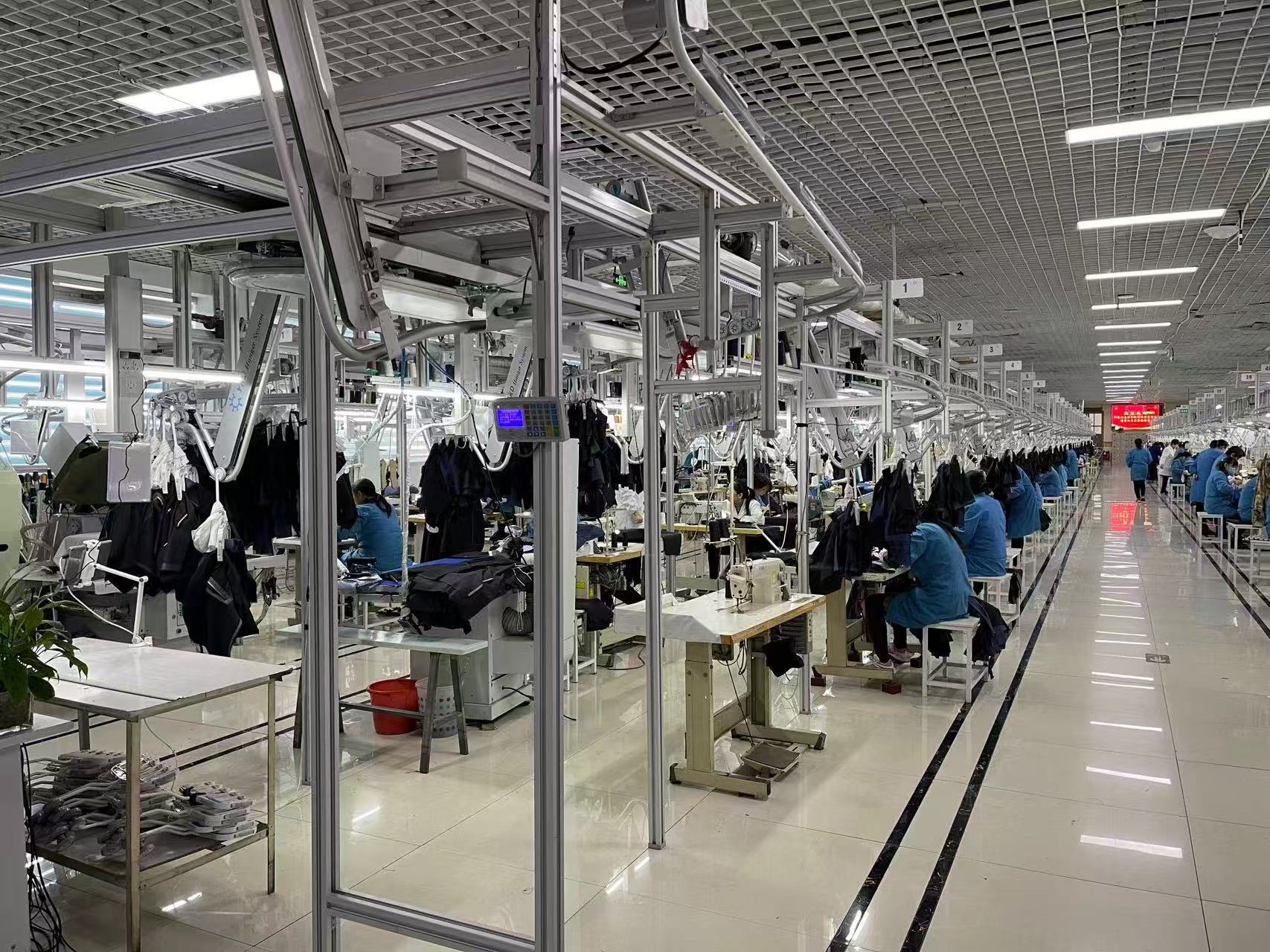 MTM suits production line in factory
